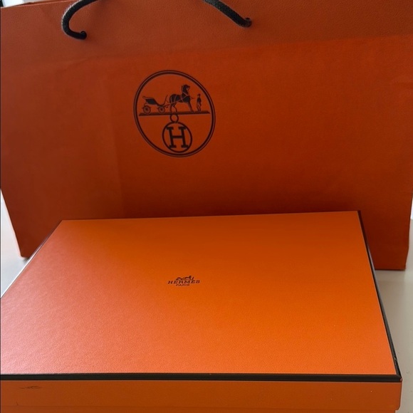 Hermes Giulia Black Slide Sandals with Gold Clasp - Picture 6 of 13